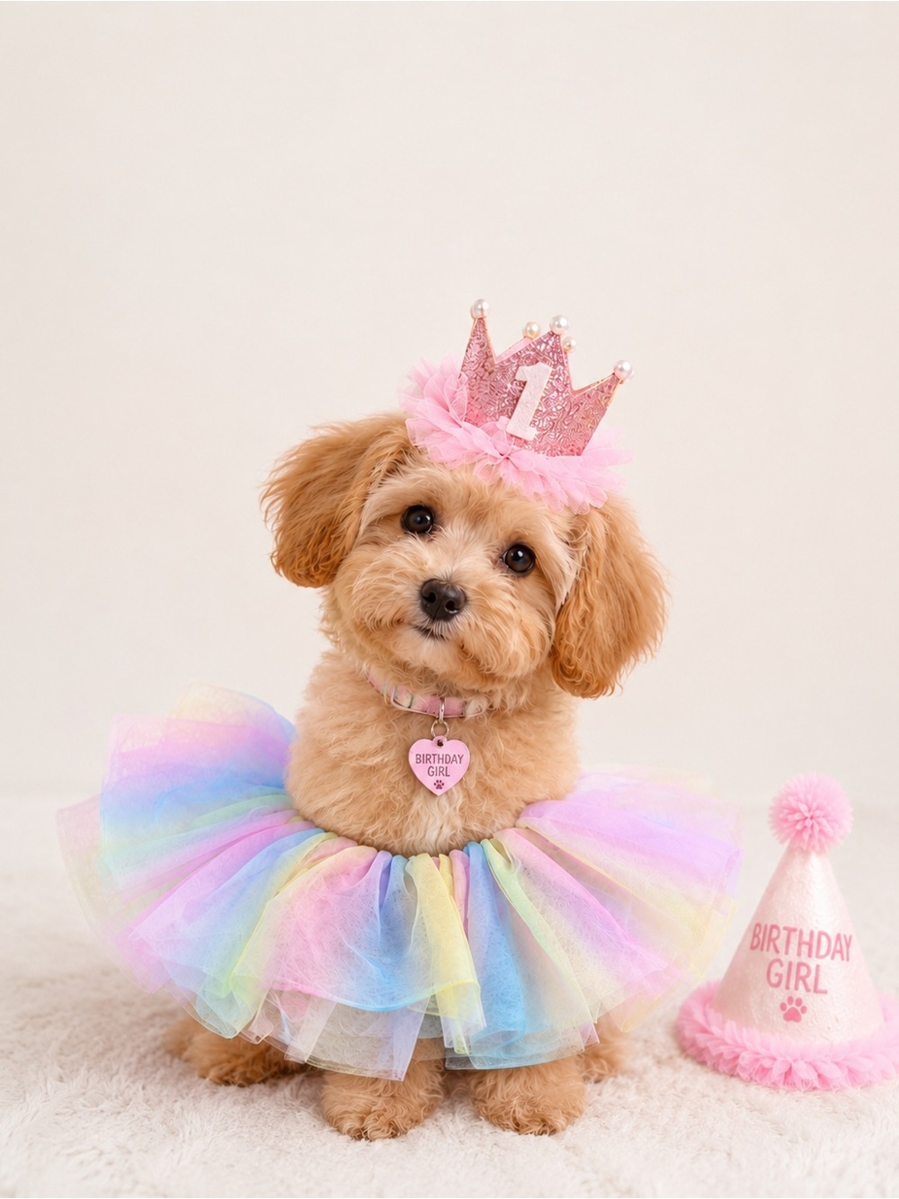 ✨ HOST PICK 🐶 🐱 EYECANDY Rainbow Pastel Pet Tutu Skirt Small Dog Cat Photo Prop